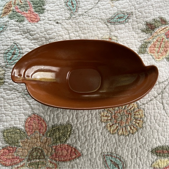 VINTAGE FRANKOMA 202 SERVING BOWL Drip Glaze MCM 12x6x4 EUC no damage/Chips EUC - Picture 2 of 4